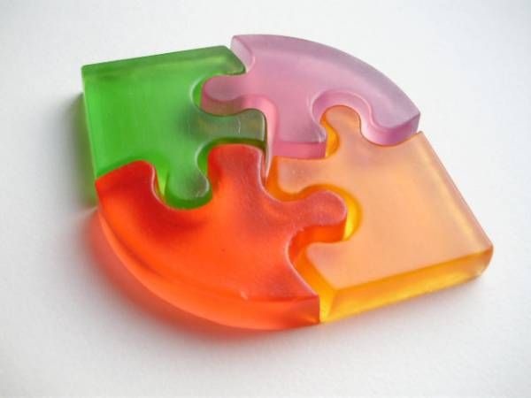 Пазл 04 — форма пластиковая для мыла