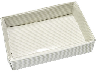 Коробочка крафт белая с прозрачной крышкой (150*100*33 мм)