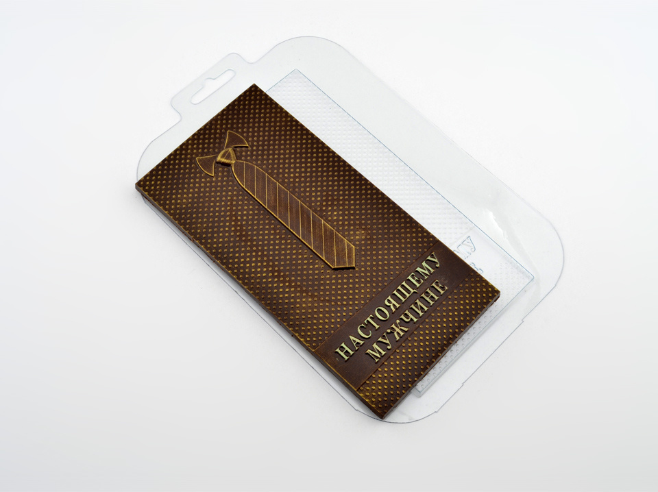 Плитка Мужчине Галстук — форма пластиковая для шоколада