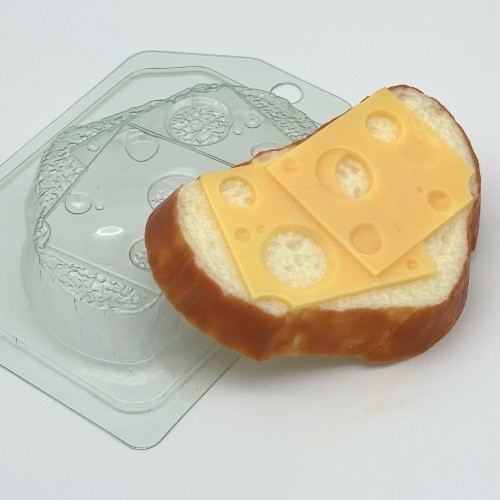 Хлеб белый с сыром — форма пластиковая для мыла