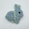 Кролик сидит боком — форма пластиковая для мыла