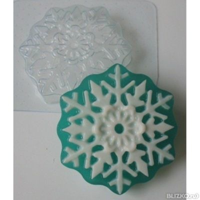 Снежинка 3 — форма пластиковая для мыла