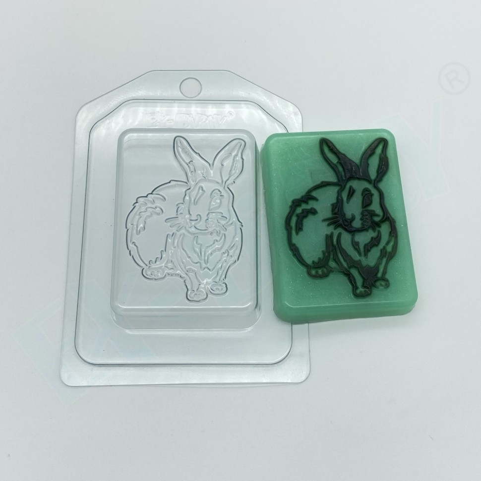 Кролик Силуэты - форма пластиковая для мыла