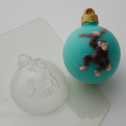 Шар/Шимпанзе на лиане — форма пластиковая для мыла